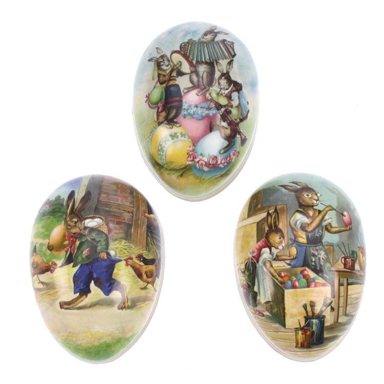 Egg carton Holiday, 3 ass. 9cm