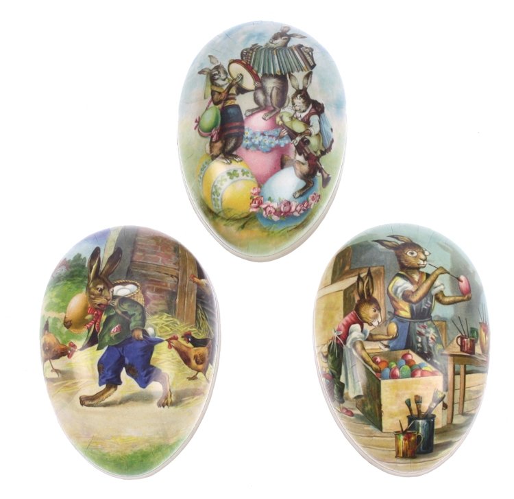 Egg carton Holiday, 3 ass. 9cm