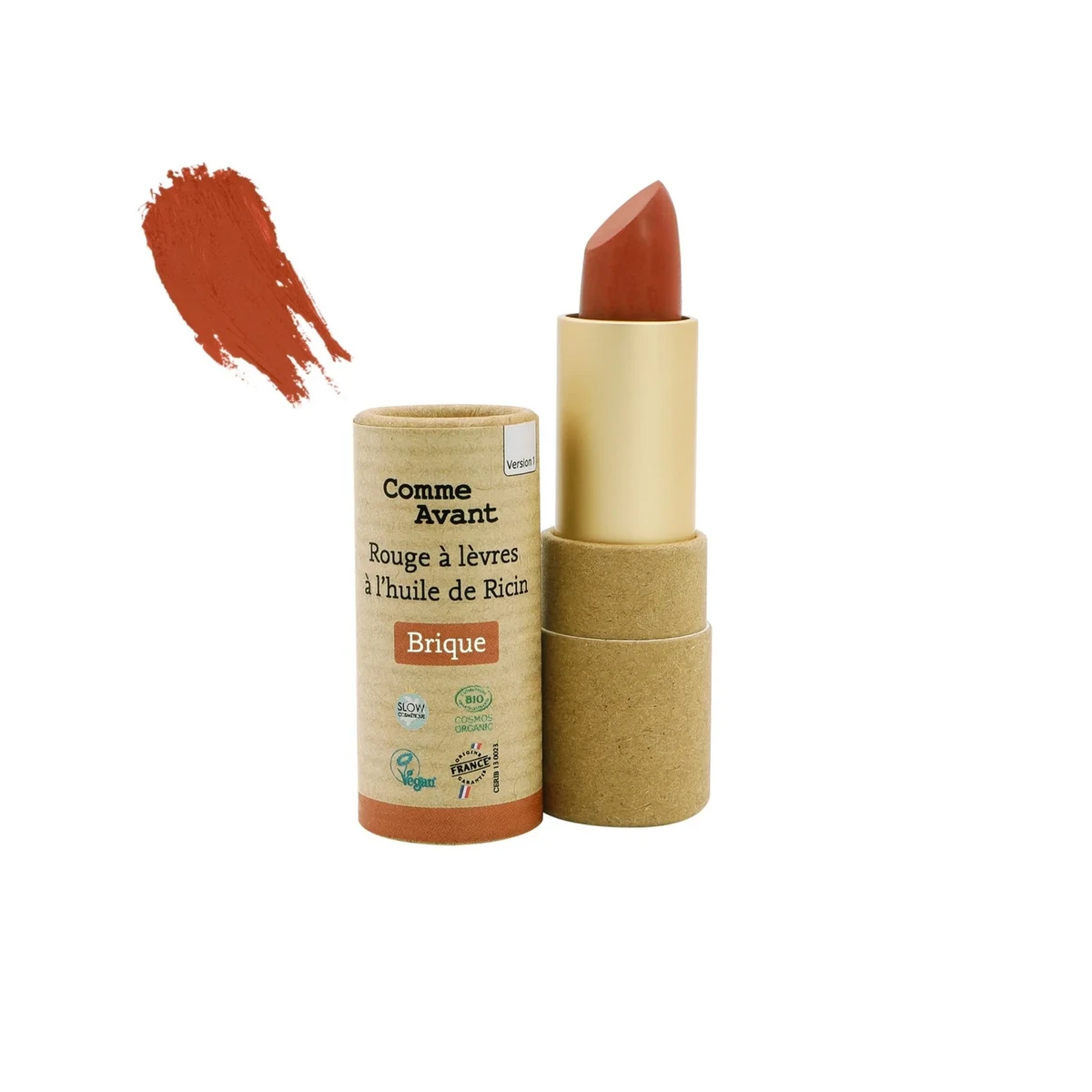 Organic lipstick with castor oil