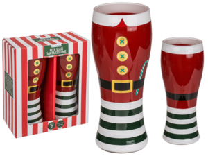Beer glass, Santa Costume, for ca. 460 ml,