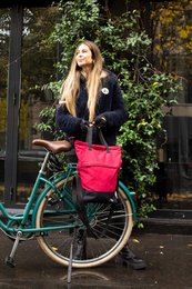 Borsa shopper per bicicletta Flo - Cherry