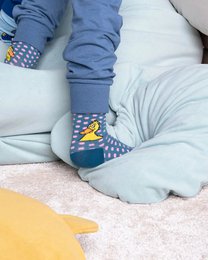 koaa – Le Canard « All Over » – Chaussettes turquoise/rose