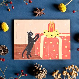 Adventskalender Postkarte Katzen A6
