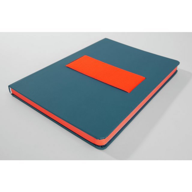 Carnet Linescape Neo A5 l.bleu/ligne papaye 176 pages 80 gr. HC