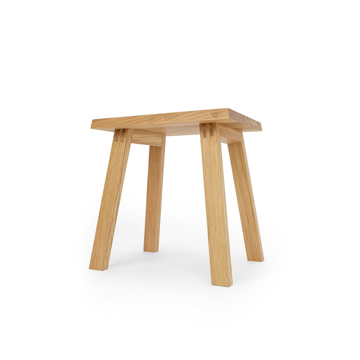 Eleganter Hocker »Fritz« aus Eichenholz