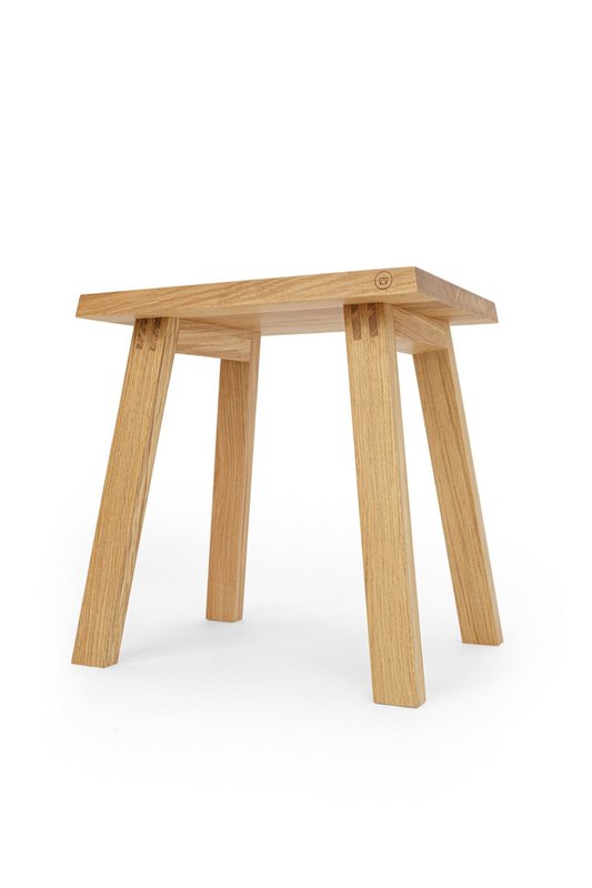 Eleganter Hocker »Fritz« aus Eichenholz