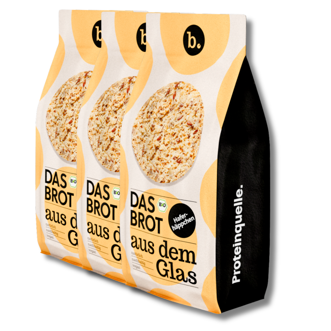Nachfüller für Bio-Brotbackmischung im Glas "Haferhäppchen" (600 g)