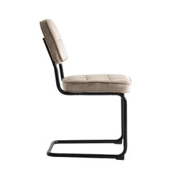 Speisesaalstühle 4 Flexa - Beige - Metalpoot - Velvet