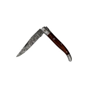 Laguiole Héritage Klappmesser – Klinge im Damaststil aus Pakkaholz