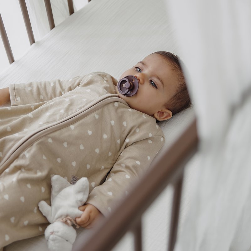 Saco de dormir redondo sin forro con manga fija de punto Sweet Heart Sand/Soft Sand 110cm