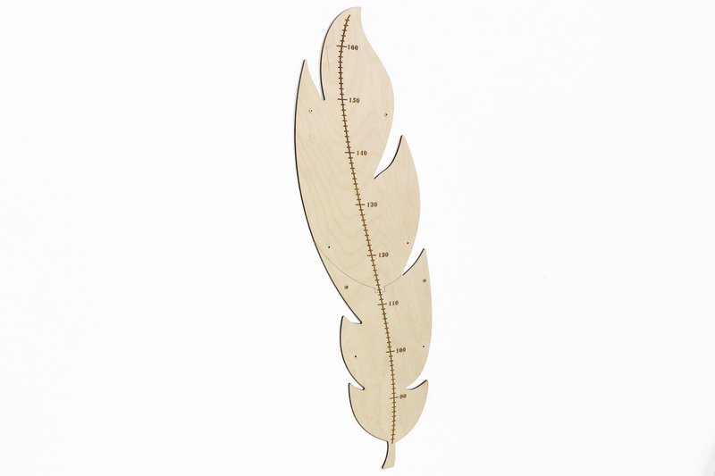 Nursery Wall Growth Meter, Feather-Themed Height Chart for Kids