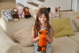 Peluche One Love - Panda Rojo Naranja Oxidado y Marrón