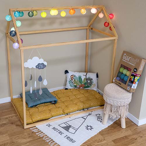 Harlequin Remote Control LED USB Cotton Ball Light Garland