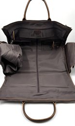 Handgefertigte Garderobentasche aus geöltem Leder – handgefertigte 60 cm große Kleidertasche mit speziellem Schuhfach