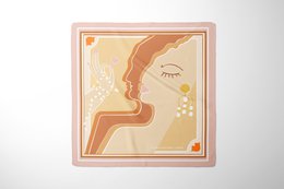 Quadratischer Seidenschal - TOI ET MOI 67*67 cm - Beige