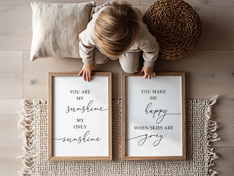 Ensemble de 2 affiches You are my sunshine, poste non sexiste, affiche de chambre de filles, affiche de citation, impression de chambre de filles, affiche de chambre de garçons