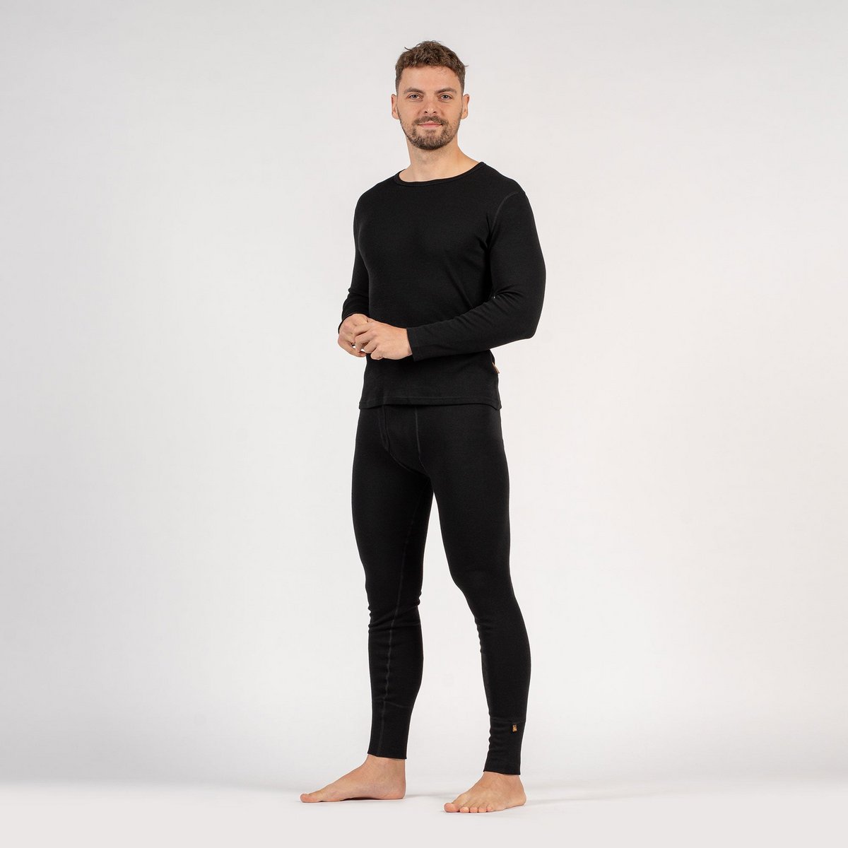 Men's Long Sleeve Set 250 Merino Black