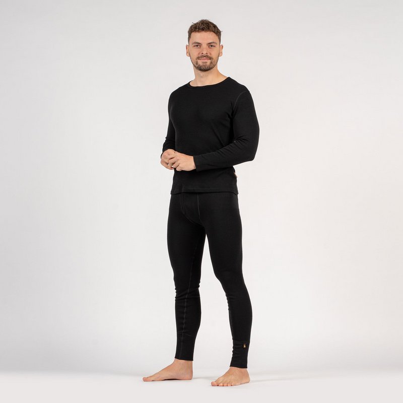 Men's Long Sleeve Set 250 Merino Black