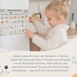 Weekly planner children including 350 routine cards - motif Little Elephant