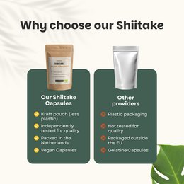 Shiitake Capsules 500 mg Organic -  60 Capsules