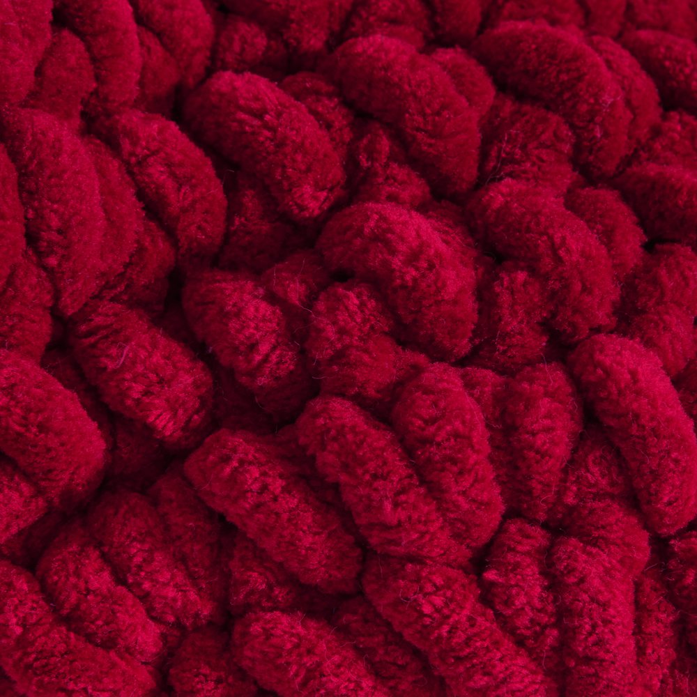 “Dolce velours” gehaakte schoudertas met waterdicht etui kersenrood