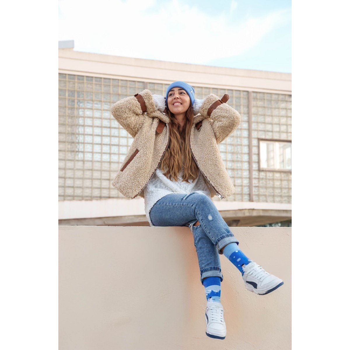 Snowman socks | Winter socks - casual mismatched socks