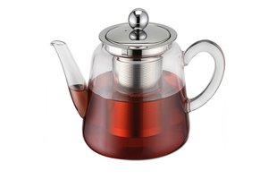 Teekanne aus Borosilikatglas mit Teefilter 1,5 L