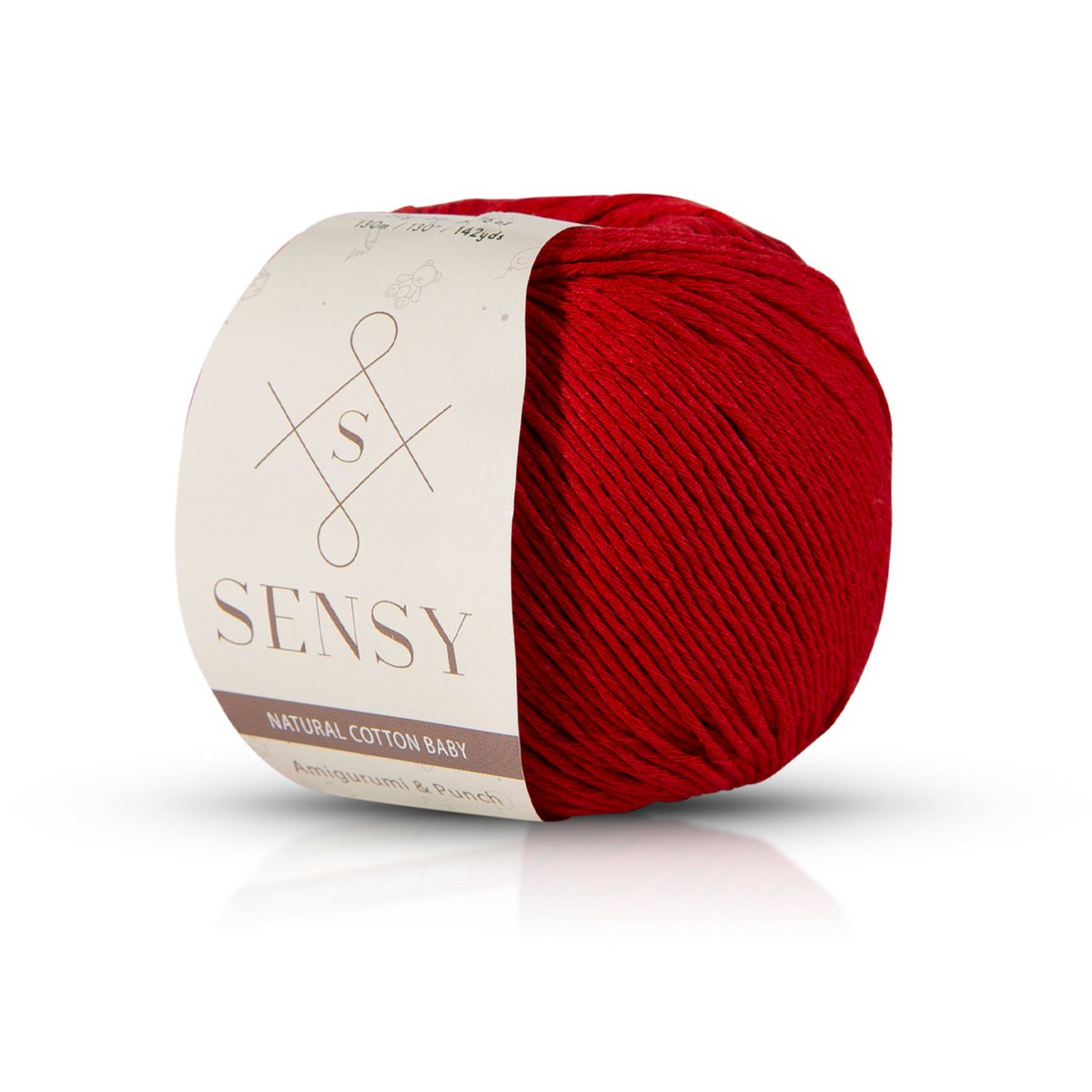 Sensy Premium Natural Baby Cotton 100% filato di cotone morbido per lavoro a maglia e uncinetto Amigurumi