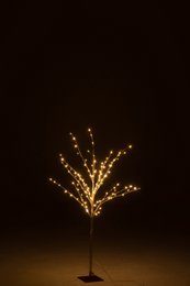 J-Line décoration Arbre Nu - métal - doré - moyen - lumières LED