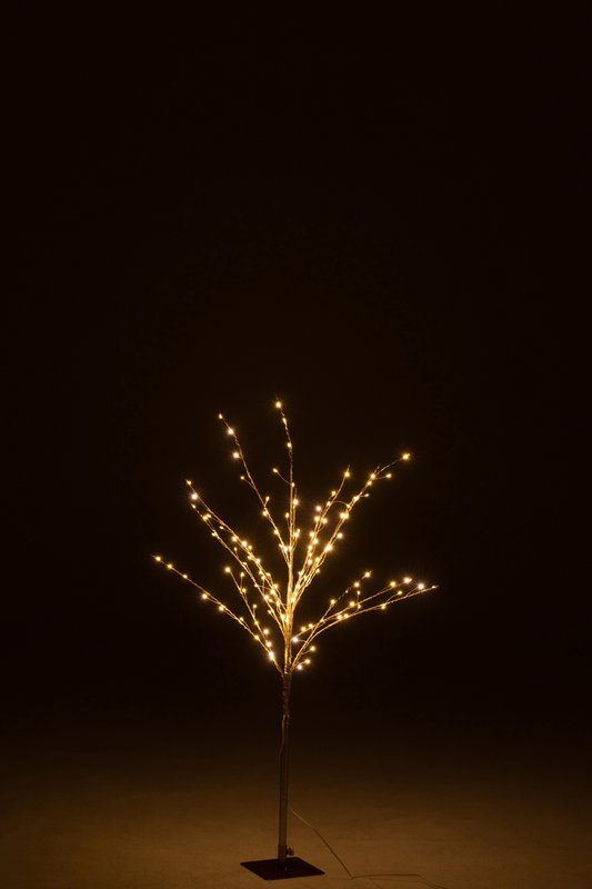 J-Line décoration Arbre Nu - métal - doré - moyen - lumières LED