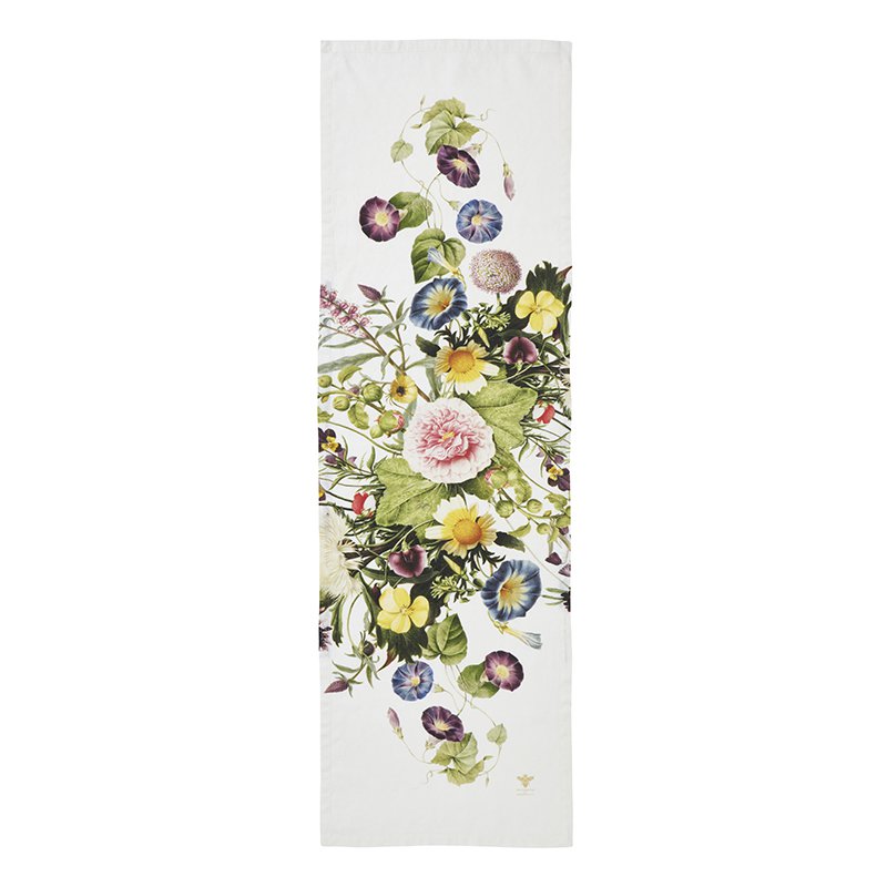 Linen table runner - Flower Garden