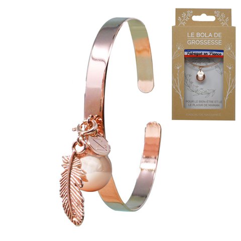 Smooth rose gold bola bracelet **MADE IN France** - GABY
