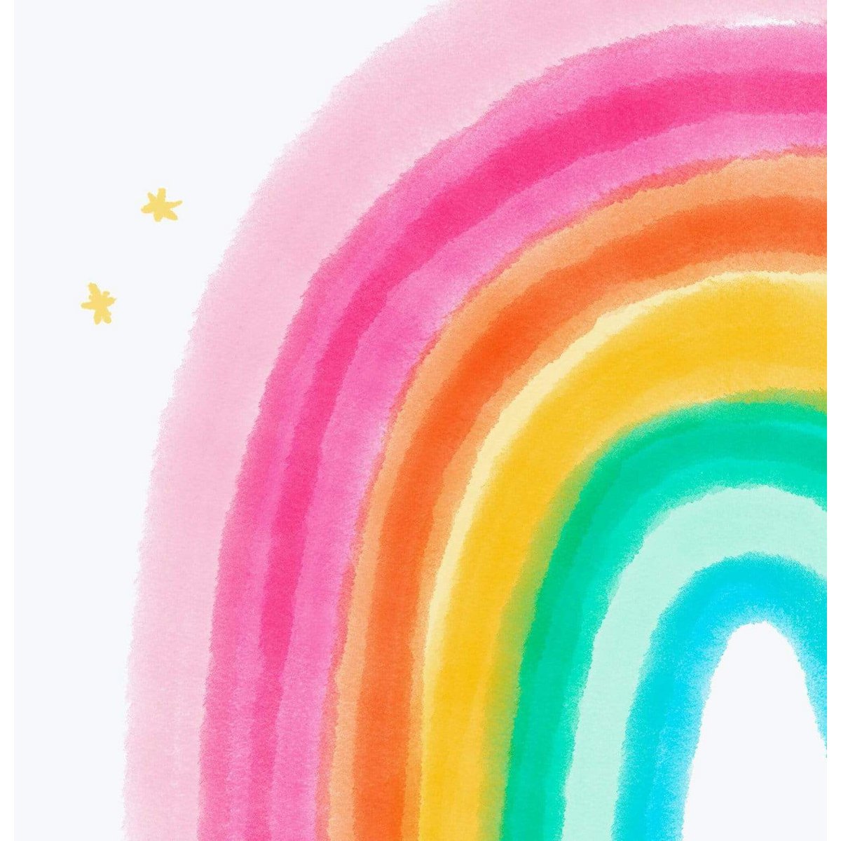 Impression d'art mural arc-en-ciel rose