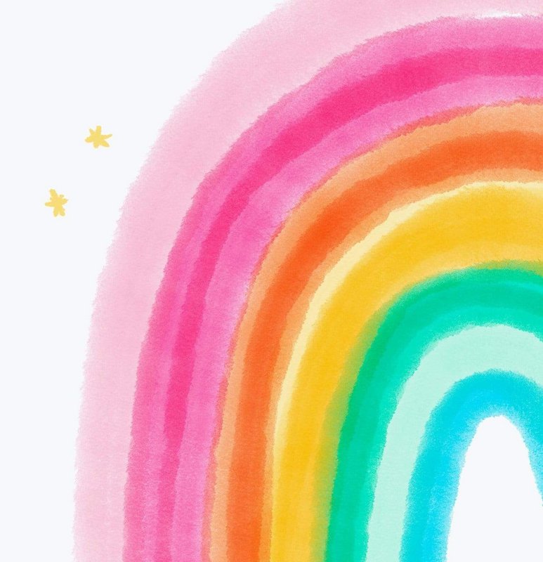 Impression d'art mural arc-en-ciel rose