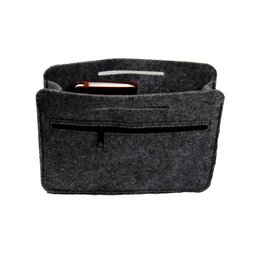 Amazonia-Organizer aus anthrazitfarbenem Filz für Tasche Bertoni