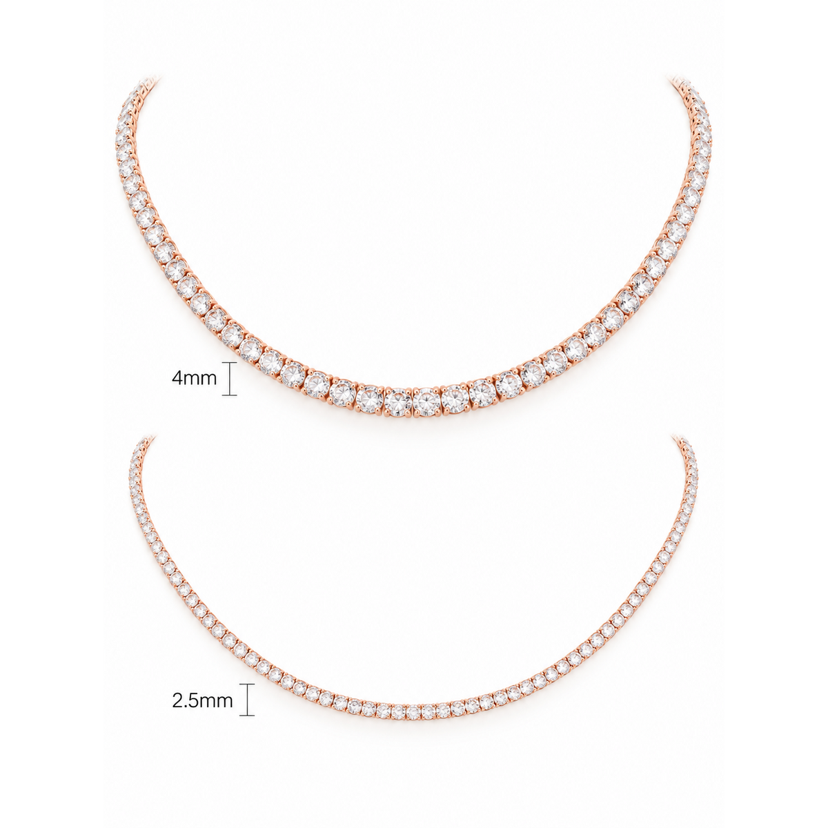 Timeless Diamond-Look Rivière Choker Necklace
