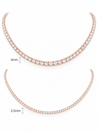 Timeless Diamond-Look Rivière Choker Necklace