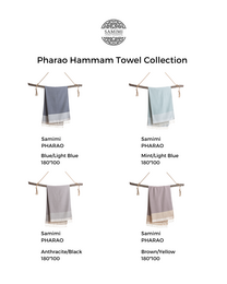 PHARAO Bomuld Hammam Spa håndklæde – Hurtigttørrende – Brun/Gul – 180x100 cm