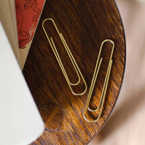 Giant brass paperclips (box of 40)