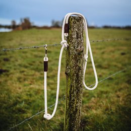 Just Cotton adjustable dog leash | Rope line Ecru