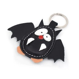 Cute Little Bat Leather Animal Keychain