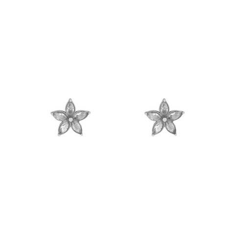 Stud earrings stones flower
