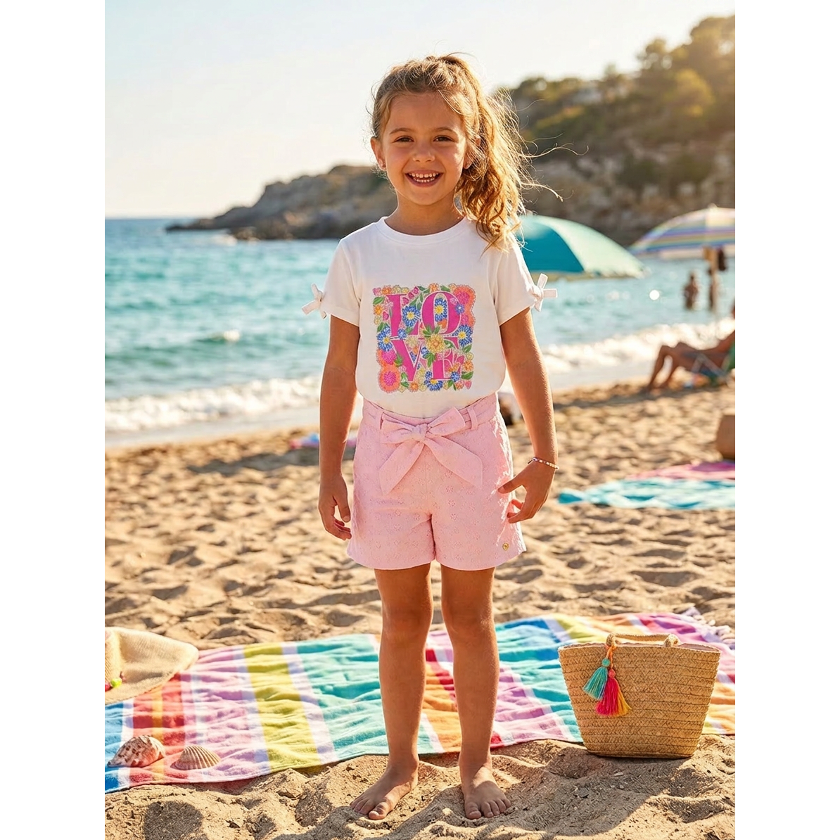 Mädchen-Shorts „Ballerina“ (Baumwollbroderie)