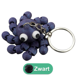  Flexi octopus keychain with googly eyes, soft silicone tentacles, multiple colors including black, purple, blue, pink, rose gold, mint, beige, bronze.