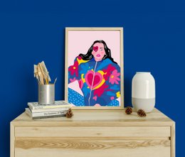 La Pose - Vægkunstillustration