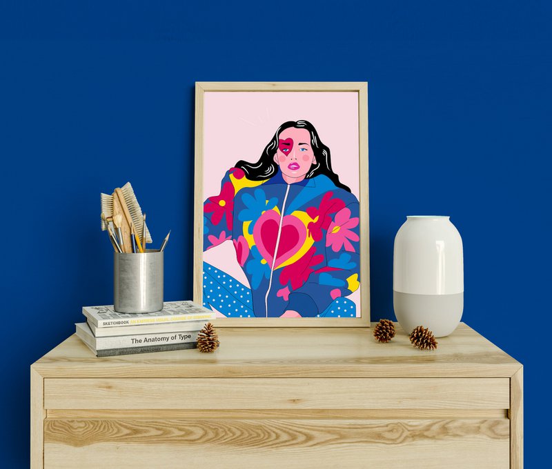 La Pose - Wandkunst-Illustration