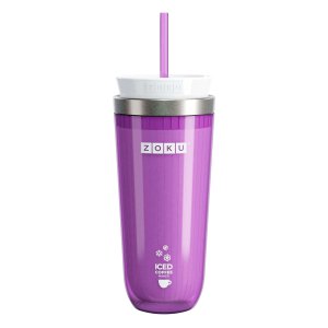 Zoku - Eiskaffeemaschine mit Stroh 325 ml - lila