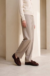 VINCI CHOCOLATE – Wildleder-Loafer mit Fransen und Quasten
