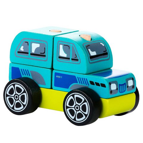 Sortierer-Jeep aus Holz