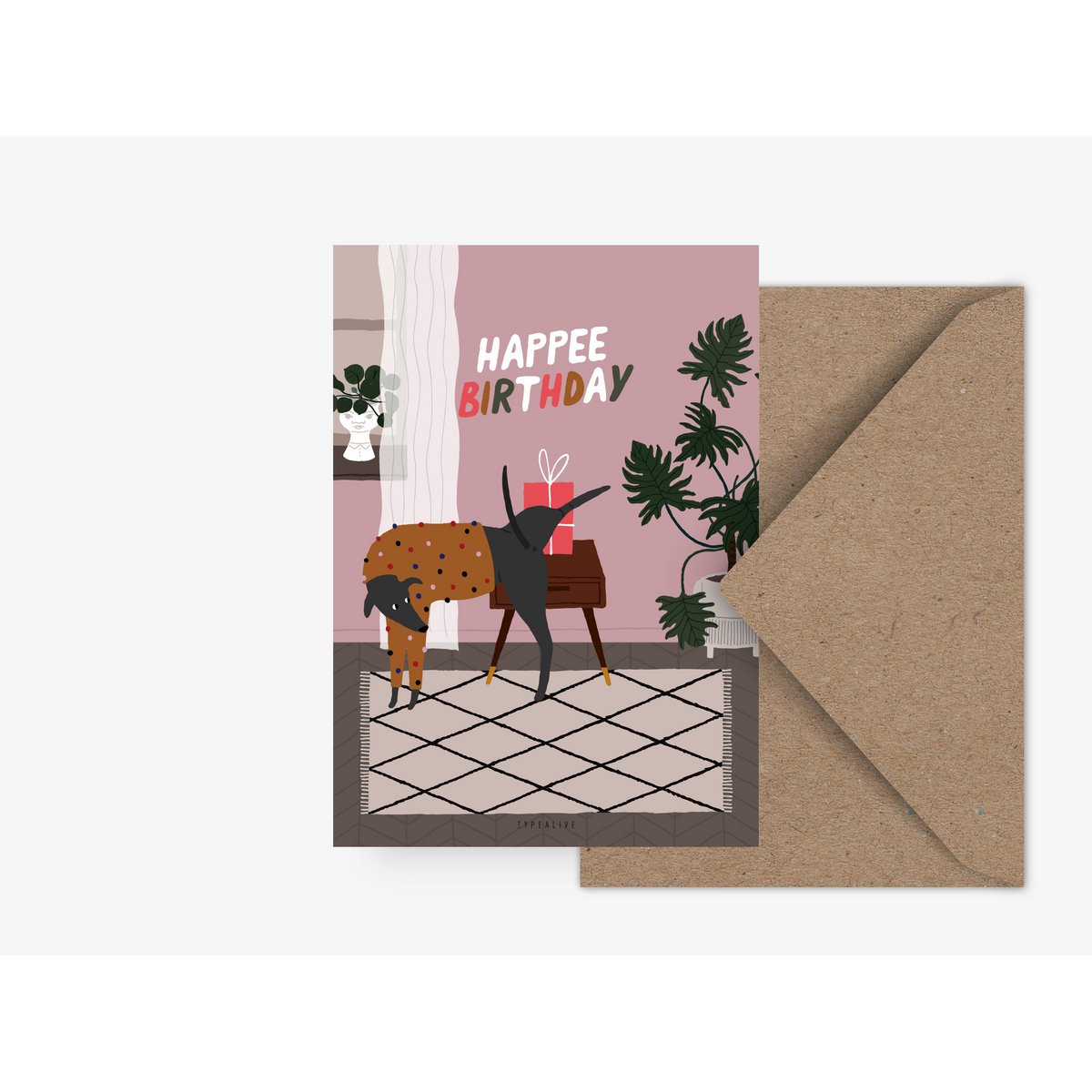 Postkarte / Petisfaction "Dogs" Happee Birthday